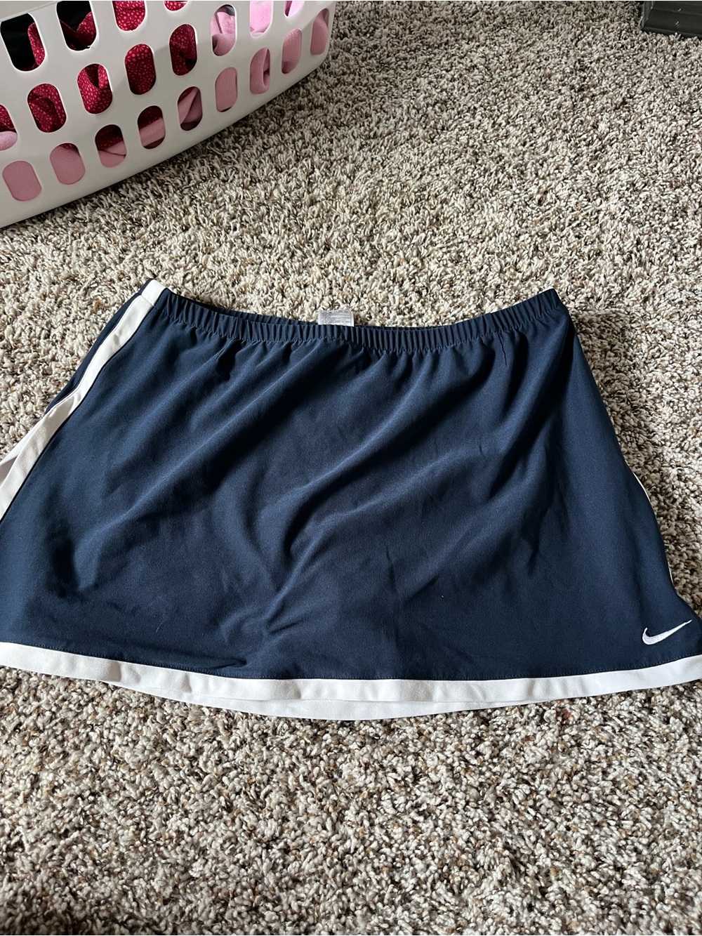 Nike Navy Mini Athletic Skirt with White Trim